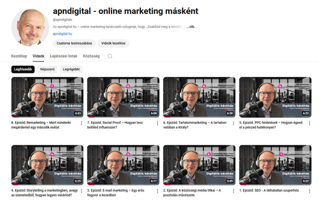 apndigital-youtube apndigital- Digitális Kávéház a Youtubon