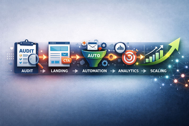 Ügyfélszerző folyamat pipeline audit és automatizáció lépésekkel