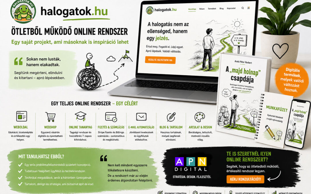 Halogatok.hu esettanulmány – digitális termék, webshop és online tananyag fejlesztése